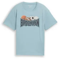 TOM TAILOR T-Shirt mit Print blau 152 EU
