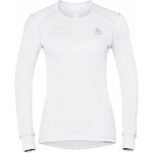 Odlo Women's Active Warm ECO Long-sleeve Base Layer Top XL - Funktionsunterwäsche aus 100% recyceltem Polyester, atmungsaktiv und wärmend, ideal für Läuferinnen mit hervorragendem Feuchtigkeitsmanagement und ZeroScent-Technologie für frisches Tragegefühl.