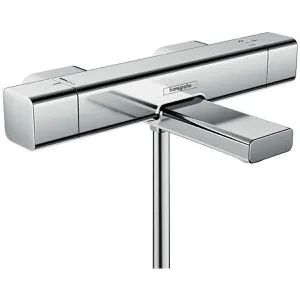 hansgrohe Ecostat E Wannenthermostat 15774000 - Aufputz, chrom, EcoStop-Taste für reduzierten Wasserverbrauch und sichere Temperaturregelung