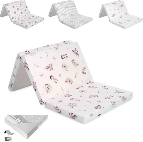 Lorelli Baby Matratze Classic - atmungsaktiv und faltbar - Matratzen für Babybetten: Faltbare Babymatratze 60 x 120 cm mit abnehmbarem Bezug, ideal für Zuhause und Reisen. Bequemer Schlafplatz durch hochelastischen Schaumstoff.