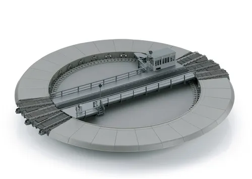 TRIX T66861 H0 Drehscheibe - Präzise Modelleisenbahnsteuerung - Gleise für Modelleisenbahnen, hochwertige Drehscheibe für präzise Modellanpassungen und optimierte Gleisführung.