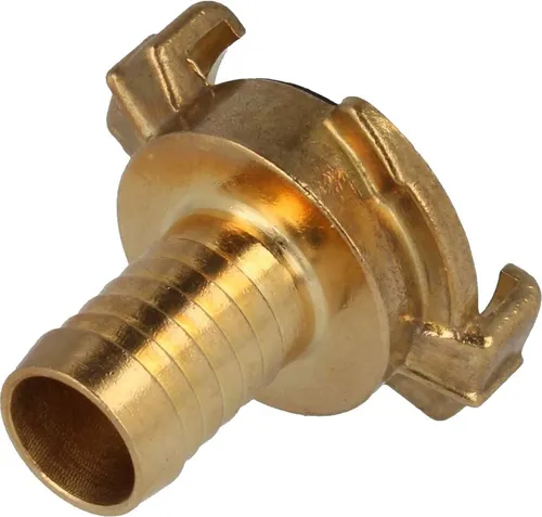 tecuro Schnellkupplung mit 1/2 Zoll (13 mm) Schlauchstutzen-Schlauchstück - Messing blank