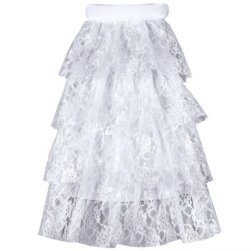 Festartikel Müller Spitzenjabot weiß Jabot Spitze Accessoire Fasching Karneval