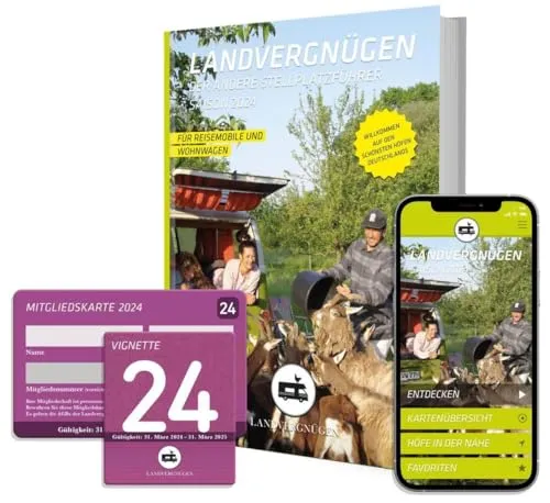 Landvergnügen Deutschland: Der andere Stellplatzführer Saison 2024 - Freizeit, Haus & Garten – Entdecken Sie einzigartige Stellplätze für Camper und Wohnmobile in Deutschland, ideal für Naturliebhaber und Abenteuerlustige.