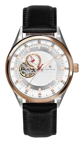 ORPHELIA Automatik Herren Armbanduhr Balance mit Leder Armband
