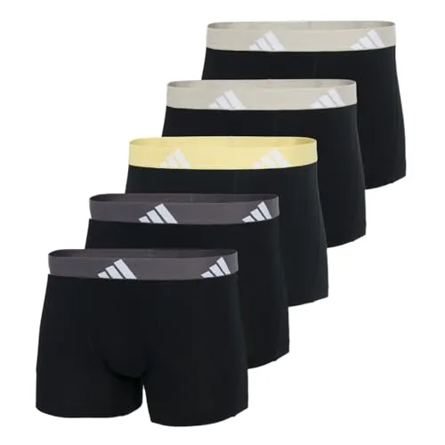 adidas 5er-Set Boxershorts in Schwarz, Größe XXL für Herren von adidas