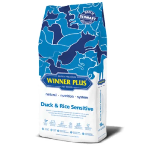 WINNER PLUS Ente Reis Sensitive 18kg, hohe Akzeptanz+2RinderohreXXL !