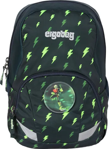 Ergobag Ease Large Kinderrucksack 35 cm - Blitzlicht - Schulranzen für Kindergarten: Ergonomischer Rucksack mit höhenverstellbarem Brustgurt, Flaschenhalterung und reflektierenden Elementen für mehr Sicherheit – 100% recycelte Materialien!