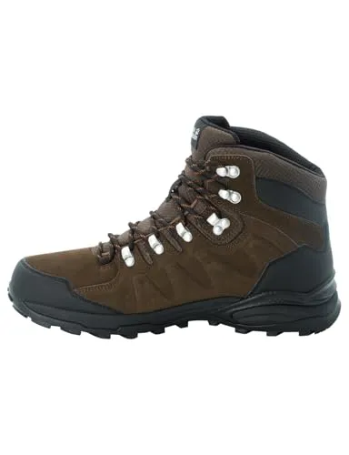Jack Wolfskin Refugio Mid Texapore Wanderschuhe für Herren - Wasserdichte Velourslederschuhe mit optimalem Fußklima, ideal für schroffe Schotterpfade und matschige Waldwege – für perfekten Halt und Komfort auf deinen Wandertouren.