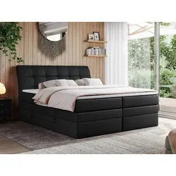 Boxspringbett Stauraumbett mit LED Kopfteil in gold von MKS Meble