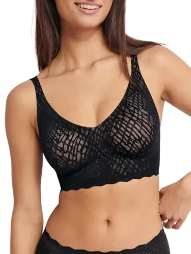 Sloggi BH ZERO Feel Bliss Bralette Schwarz X-Large Damen - Funktionsunterwäsche mit nahtlosem Design und 360° Stretch für maximalen Komfort. Genießen Sie ein Gefühl wie eine zweite Haut, ideal für Alltag und besondere Anlässe.