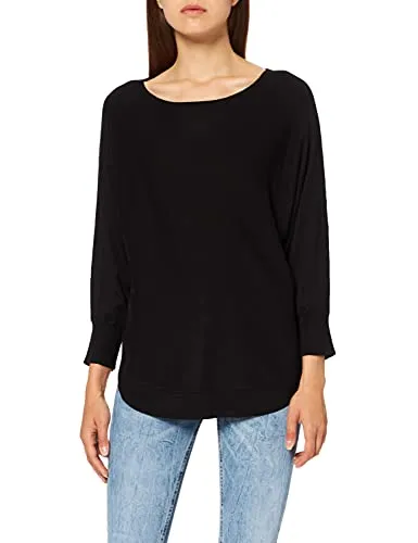 Q/S designed by - s.Oliver Damen Pullover 510.11.899.17.170.2102138 - Stylischer Pullover für Damen im Loose Fit mit Rundhalsausschnitt und 3/4-Ärmeln, ideal für lässige Outfits und gemütliche Tage.