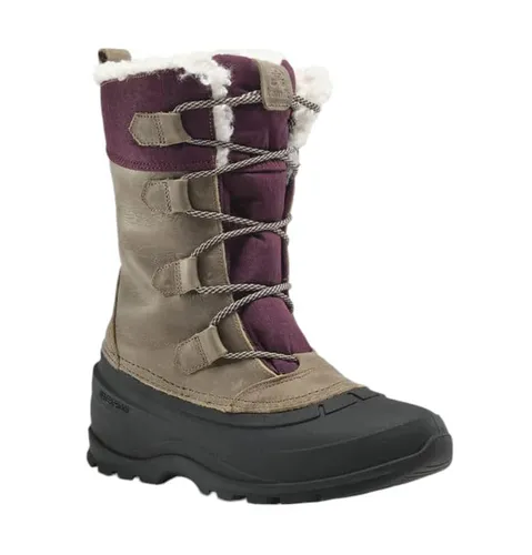 Kamik Winterstiefel Snowgem - Wasserdichte Damenstiefel in Braun/Violett - Wanderschuhe mit nahtversiegelter, wasserdichter Konstruktion und HEAT-MX™ Isolierung für optimale Wärme bis -40°C. Ideal für Schneeabenteuer und komfortabel dank herausnehmbarer, geruchshemmender Einlegesohlen.