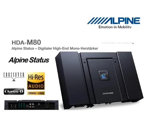 Alpine HDA-M80 Mono Verstärker für Autos