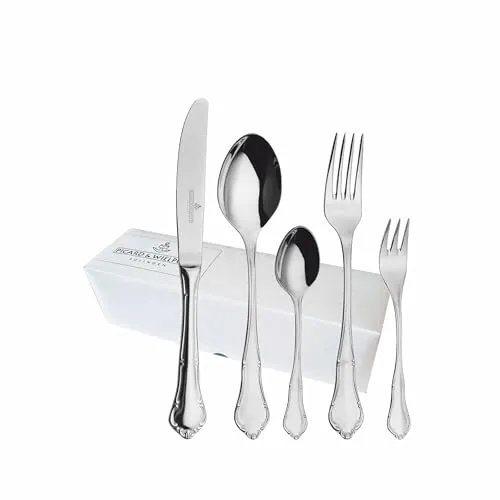 Picard & Wielpütz Besteckgarnitur Palazzo 30-teilig, Silber - Hochwertiges 30-teiliges Besteckset, rostbeständig und wiederverwendbar für stilvolle Dinner.