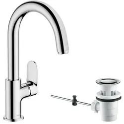 hansgrohe Vernis Blend Waschtischarmatur 71554000 - Chrom Wasserhahn mit Schwenkauslauf, EcoSmart und optimaler Durchflussmenge