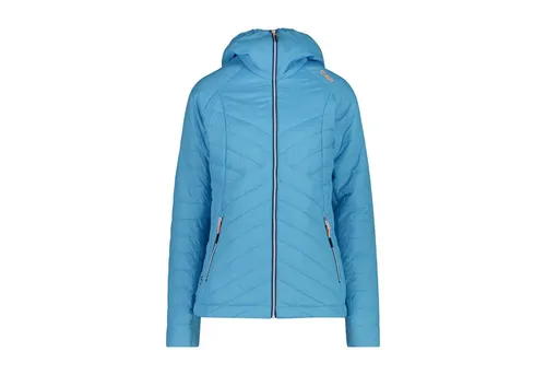 CMP Woman Jacket FIX Hood cielo (L312) 36 - Funktionsjacken für Damen, ideal für Outdoor-Aktivitäten, leicht und atmungsaktiv mit hochwertiger Polyesterfüllung für optimalen Komfort.