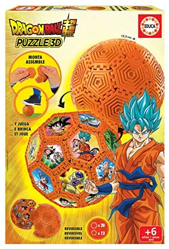 Educa - 3D Puzzle Ball mit 32 Teilen | Dragon Ball | Man kann damit Spielen | Man kann Verschiedene Formen zusammensetzen | Ab 6 7 8 Jahren (19371)