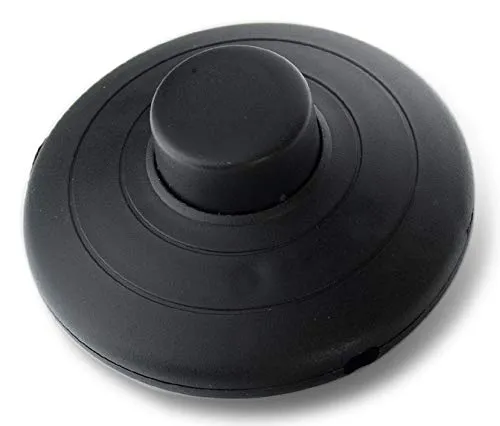 edi-tronic Fußschalter rund schwarz 2A 250V Stehlampe Schalter Tretschalter Fussschalter