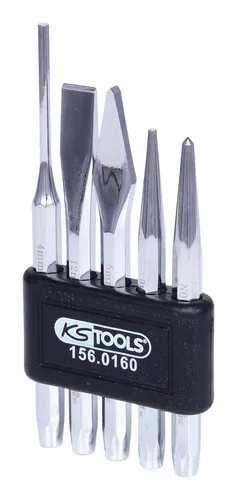 KS Tools Durchtreiber-, Meißel- und Körner-Satz, 5-teilig - 156.0160