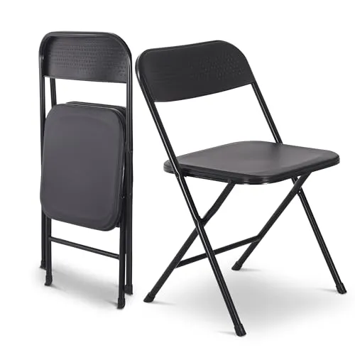 Raburg Klappstuhl 2er-Set, Schwarz, ideal für Indoor & Outdoor