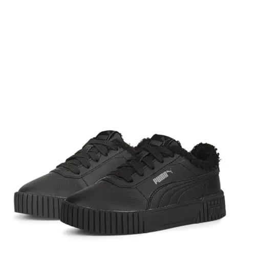 Puma Carina 2.0 WTR PS Black Black-Dark Shadow Größe EU 32 - Sneaker für Kinder im coolen 80er-Jahre-Design, mit SOFTFOAM+ Dämpfung für optimalen Komfort und einem modernen Look, perfekt für kühle Tage.