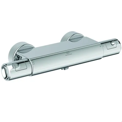 Ideal Standard A7695AA Ceratherm T50 Brausethermostat Aufputz - Duscharmatur mit Cool-Body-Funktion für sicheren Schutz vor heißen Temperaturen und integrierter Kindersicherung. Langlebige High-Performance Keramik-Kartusche für höchsten Komfort.