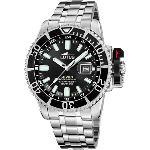 Lotus 18938/4 Herren Armbanduhr - Elegante Herren Armbanduhr aus Edelstahl mit Saphirglas und 30 bar Wasserdichtigkeit. Ideal für stilbewusste Männer, die ein modernes Design schätzen.