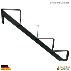 1x Treppenholm 4 Stufen Höhe 72cm Anthrazit RAL 7016 Holz-Treppe Holm Treppenwange Treppenrahmen - Grau