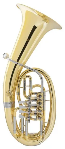 Classic Cantabile B-3146 Bariton - Professionelles Bb-Baritonhorn - Baritonhörner, hochwertiges Messing mit Neusilber-Außenzügen, inkl. Koffer und Mundstück für optimalen Klang und Pflege.