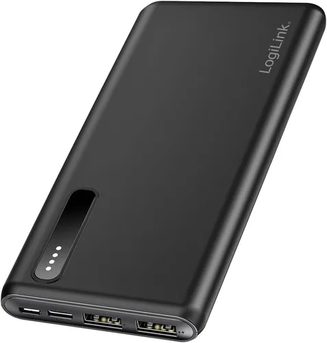 Powerbank 8000mAh 2 x USB Zusatzakku externer Akku Batterie Power Bank schwarz