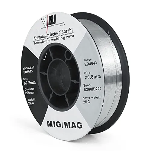 MIG MAG Schweißdraht ER4043 - Aluminium - Drahtrolle D200/S200-2kg - 0.8mm Durchmesser - VECTOR WELDING