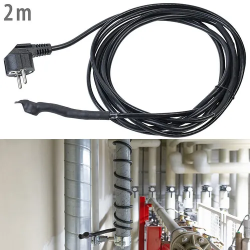 Royal Gardineer Frostschutzkabel mit Thermostat, 2 m Heizkabel, 30 Watt, IPX7