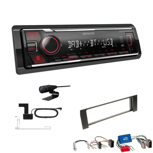 Kenwood KMM-BT408 DAB+ 1-DIN Auto Radio Bluetooth für Audi A4 Cabrio 2002-2006