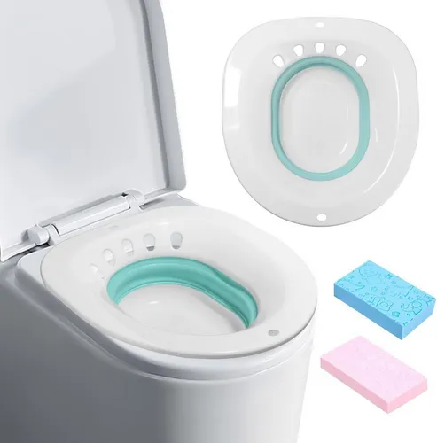 SinLaw Bidet-Einsatz Sitzbad mit Ablaufloch - Praktischer klappbarer Toilettensitz für mehr Komfort im Alltag. Ideal für die tägliche Hygiene, einfach zu installieren und platzsparend. Perfekt für die Pflege und Reinigung.
