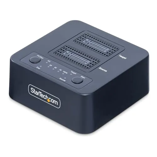 StarTech.com M.2 NVMe Drive Duplicator - 1:1 Festplattenduplikator - Festplatten-Zubehör für schnelles Duplizieren von M.2 NVMe Drives, ideal für Datensicherung und Migration ohne PC-Anschluss.