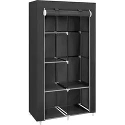 SONGMICS Kleiderschrank RYG84H, 6 Ablagen in schwarz von SONGMICS