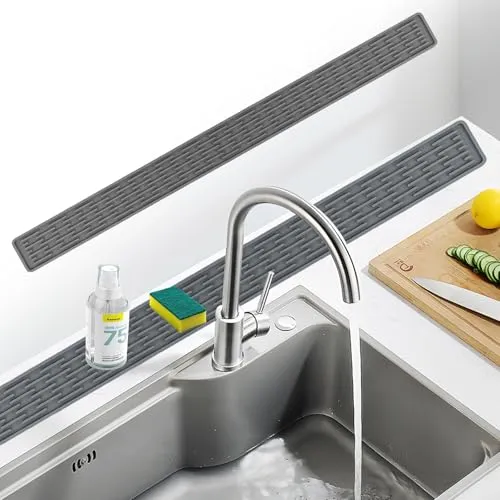 CHAOTEMAI Silikonmatte Abtropfgitter 70 * 5cm Spüle Spritzschutz Spülbecken Küche Spüle und Faucet Silikon Abtropfmatte Küche Abtropfmatte,für Kitchen Sink Splash Guard Coffee mat Self Drying mat
