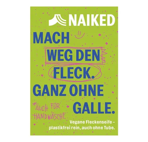 Naiked Handseife Vegane Fleckenseife 100g von Naiked
