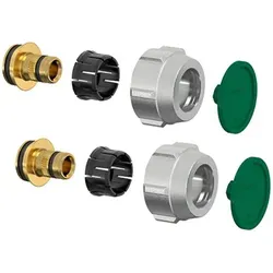 Flamco Klemmverschraubung-set A3 20x2,5mm X G 3/4' Innengewinde Eurokonus Messing Vernickelt