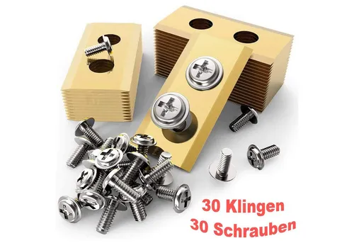 VERCO Mährobotermesser für Worx Mähmesser (inkl. Schrauben, 30 Stück), Titan Messer Ersatz Klingen Set rostfrei