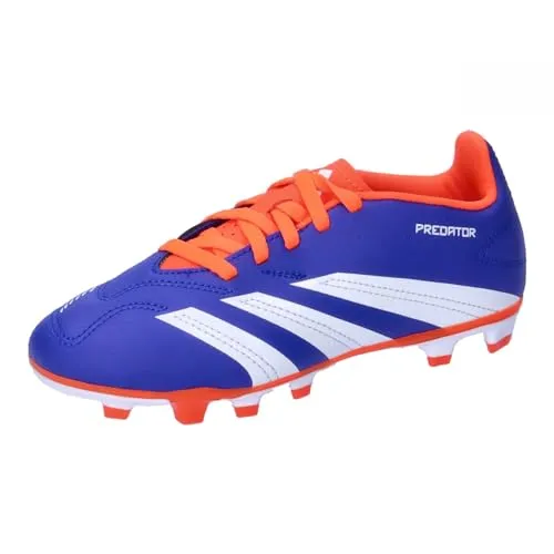 ADIDAS Predator Club F&G Schuhe Kinder blau 38 - Fußballschuhe für Kinder mit strukturiertem Synthetik-Obermaterial für verbesserte Ballkontrolle und optimalen Komfort auf festen Böden und Kunstrasen.