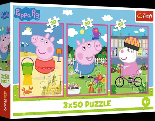 Puzzle 3x50el Peppa Siła Przyjazni Trefl 34877 Tr Trefl 5900511348774
