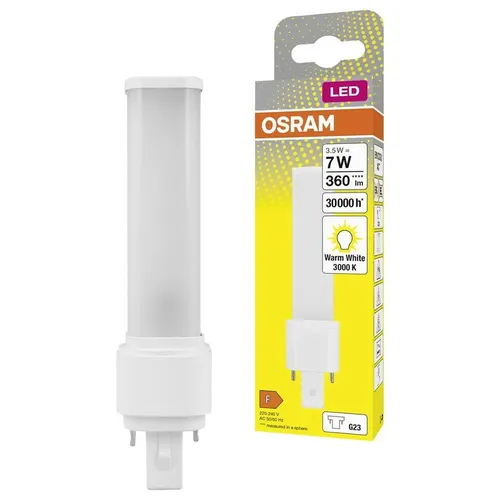 Osram LED Dulux S EM & AC Mains 3,5W = 7W/830 G23 2P 360lm warmweiß 3000K Licht