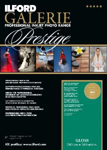ILFORD Galerie Prestige Gloss Fotopapier 260 g/m² - Hochwertiges Fotopapier in 12.7x17.8cm, ideal für brillante Drucke und professionelle Ergebnisse. Perfekt für Fotografen und kreative Projekte.