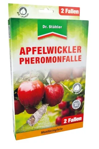 Apfelwickler Pheromonfalle 2 Fallen - Fallen zur Schädlingsbekämpfung, umweltfreundlich ohne Insektizide, ideal zur Überwachung und Bekämpfung von Apfelwicklern in Obstgärten.