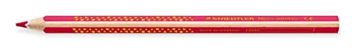 STAEDTLER Buntstift Noris jumbo, erhöhte Bruchfestigkeit, Dreikantform, ABS-System, attraktive Sternchenprägung, kindgerecht nach EN71, Made in Germany, 12 bordeauxrote Buntstifte, 1284-23