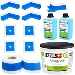 Dichtset Flüssigfolie 14 kg für Badabdichtung - Dichtmaterialien für Badezimmer, schimmelresistent und gebrauchsfertig – ideal für Dusche und Wände.