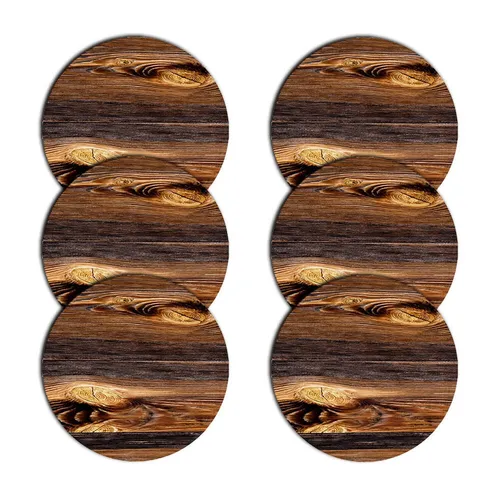 Bertoni Platzset, 6 runde Tischsets aus Filz - Tischsets von Bertoni, 6-teilig, 33 cm Durchmesser, aus hochwertigem Polyesterfilz, maschinenwaschbar und mit elegantem Full-HD-Druck für ein stilvolles Ambiente.