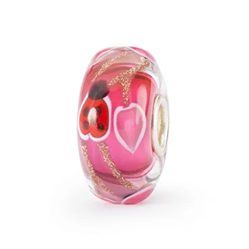 Trollbeads Liebe und Geborgenheit Glasbead TGLBE-20368 - Bead Charms für Damen, handgefertigtes Glasbead mit dem Thema Liebe und Geborgenheit – ein besonderes Geschenk für Herzensangelegenheiten.